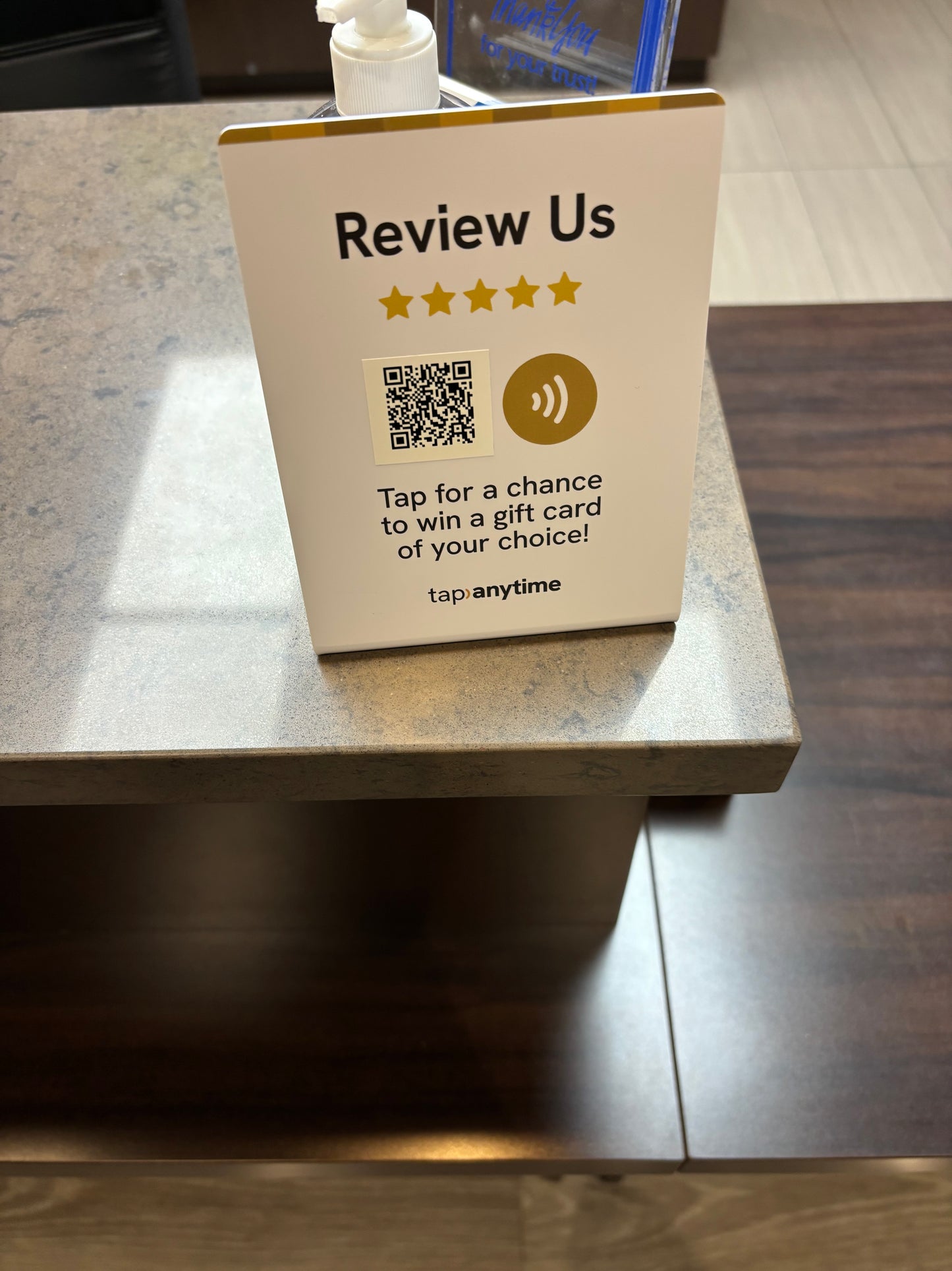 TapAnytime Review Stand: Gift Card Review Stand